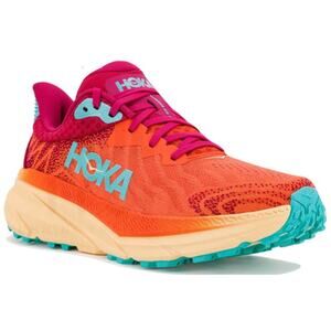 HOKA ONE ONE Challenger ATR 7 Men Sz 7 Trail Running Shoes Orange/Yellow Sneaker